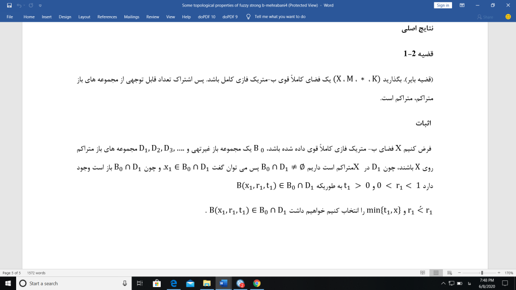 حذف شرط: خصوصیات توپولوژیکی فضاهای ب- متریک خصوصیات توپولوژیکی فضاهای ب- متریک